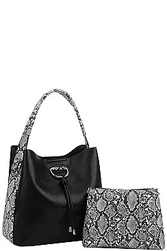 PYTHON PRINT 2 IN 1 DESIGNER SATCHEL
