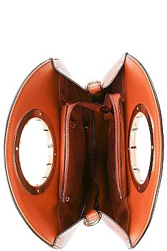 STYLISH VIRAGO CIRCLE SHAPE TOTE WITH LONG STRAP