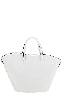 STYLISH ASYMMETRIC SHOPPER WITH LONG STRAP