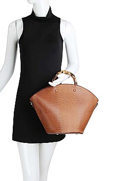 MODERN STYLISH SHELL BUCKET BAG WITH LONG STRAP