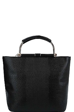 SNAKE SKIN PATTERN TOTE BAG WITH LONG STRAP