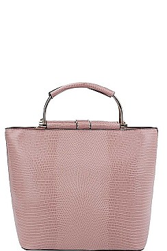 SNAKE SKIN PATTERN TOTE BAG WITH LONG STRAP