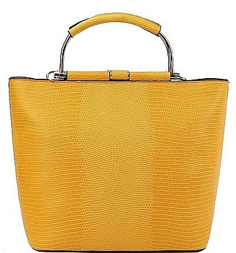 SNAKE SKIN PATTERN TOTE BAG WITH LONG STRAP