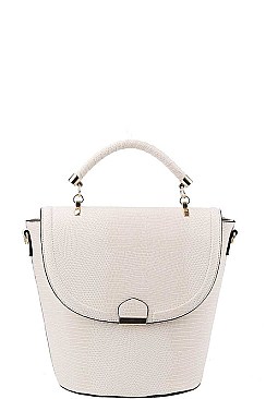 VIRAGO COLLECTION BUCKET SHOULDER SATCHEL WITH LONG STRAP