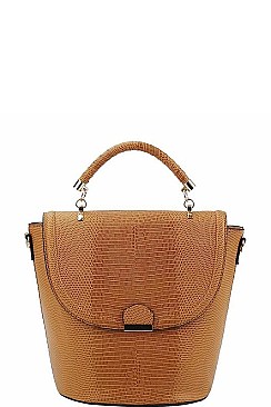 VIRAGO COLLECTION BUCKET SHOULDER SATCHEL WITH LONG STRAP