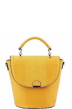 VIRAGO COLLECTION BUCKET SHOULDER SATCHEL WITH LONG STRAP