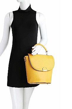 VIRAGO COLLECTION BUCKET SHOULDER SATCHEL WITH LONG STRAP