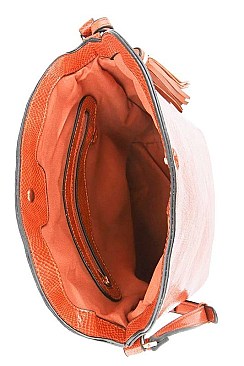 CALIN COLLECTION TASSEL CROSS BODY SHOULDER BAG