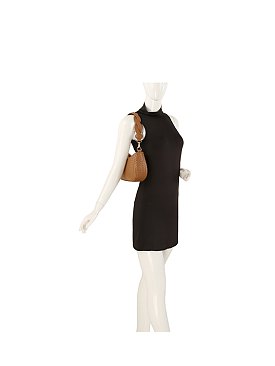 Twisted Handle Woven Shoulder Bag