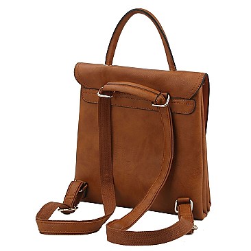 Twist Lock Flap Convertible Backpack