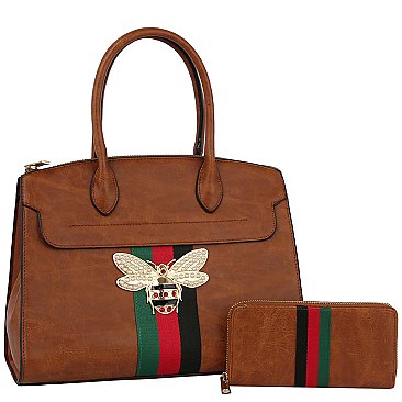 Queen Bee Stripe 2-in-1 Satchel