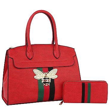 Queen Bee Stripe 2-in-1 Satchel