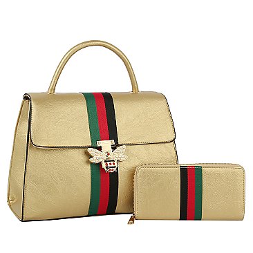 Queen Bee Stripe 2-in-1 Satchel