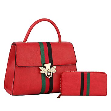 Queen Bee Stripe 2-in-1 Satchel