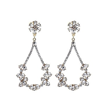 Fashionable Dangly Flower Hook Earring SLE0240