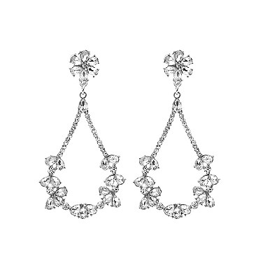 Fashionable Dangly Flower Hook Earring SLE0240