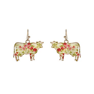 Fashionable Floral Cow Hook Earring SLE0270