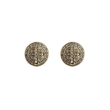 Fashionable Roman Theme Coin Oist Earring SLE0322