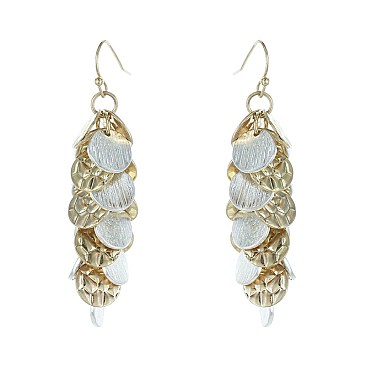 Fashionable Dangly Metal Hook Earring SLE0638