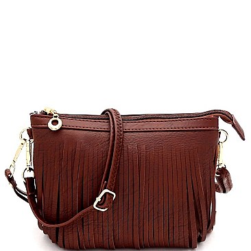 FRINGED BOHEMIAN WRISTLET CROSS BODY