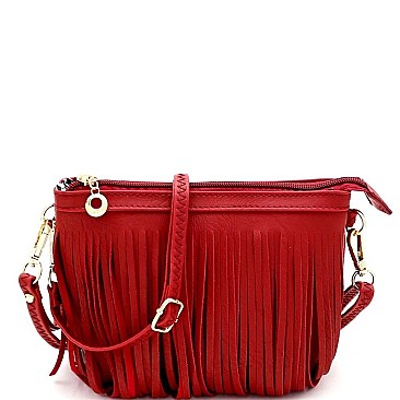 FRINGED BOHEMIAN WRISTLET CROSS BODY