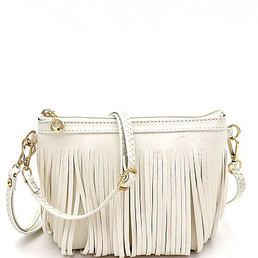 FRINGED BOHEMIAN WRISTLET CROSS BODY