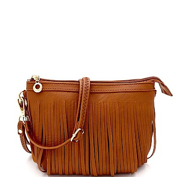 FRINGED BOHEMIAN WRISTLET CROSS BODY