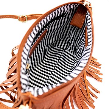 FRINGED BOHEMIAN WRISTLET CROSS BODY