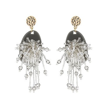 Trendy Dangly Fashion Beaded Drop Earring SLE1130