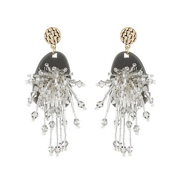 Trendy Dangly Fashion Beaded Drop Earring SLE1130