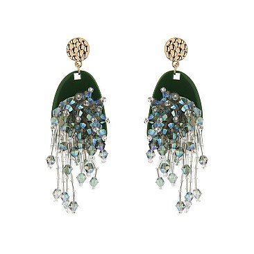 Trendy Dangly Fashion Beaded Drop Earring SLE1130