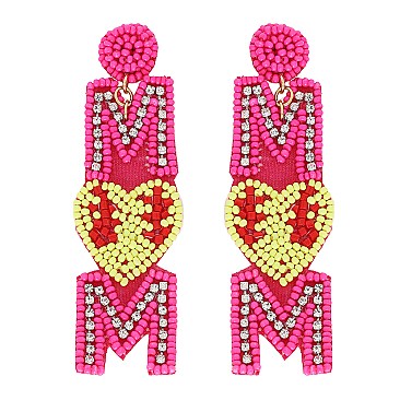 LONG DROP EARRINGS FEATURING "SPORT" MOM