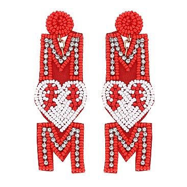 LONG DROP EARRINGS FEATURING "SPORT" MOM