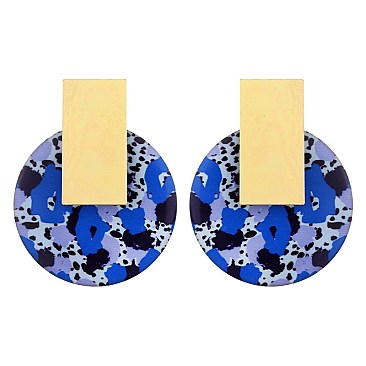 Fashionable Circle Print Earring SLE1466