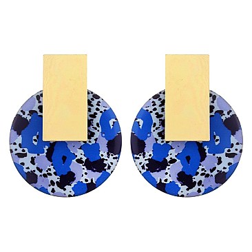 Fashionable Circle Print Earring SLE1466