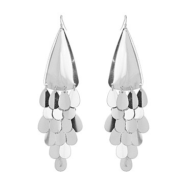 Trendy Dangly Metal Fish Hook Earring SLE1511