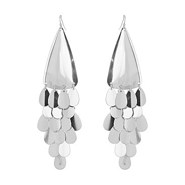 Trendy Dangly Metal Fish Hook Earring SLE1511