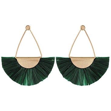 Fashionable Raffia Tassel Earring SLE1543