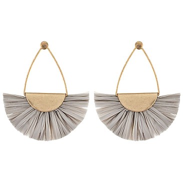 Fashionable Raffia Tassel Earring SLE1543