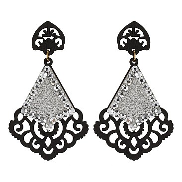 Fashionable Dangly Fashion Felt Earring SLE1598