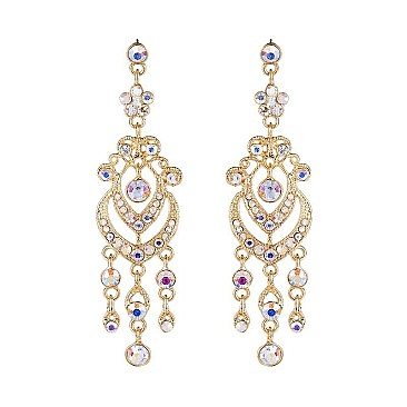 Classy Chandelier Rhinestone Earrings SLE1627