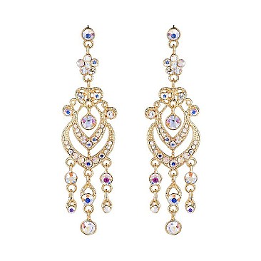 Classy Chandelier Rhinestone Earrings SLE1627