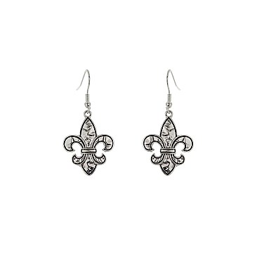 Trendy Fleur De Lis Hook Earring SLE1732