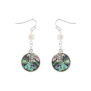 Fashionable Abalone Hook Er with Turtle SLE1791