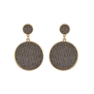 Trendy 2 Circle Drop Fashion Earring SLE1803