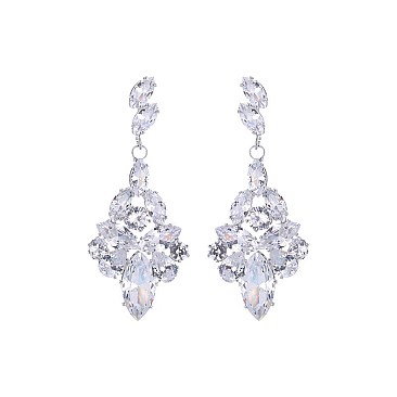 FASHIONABLE MARQUISE STONE CLUSTER DROP EARRING SLE1828