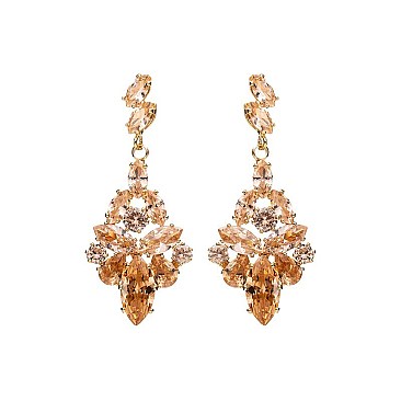 FASHIONABLE MARQUISE STONE CLUSTER DROP EARRING SLE1828