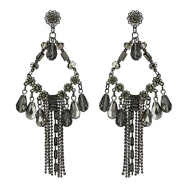 Trendy Fashion Earring W/ Chain Tassels SLE1869