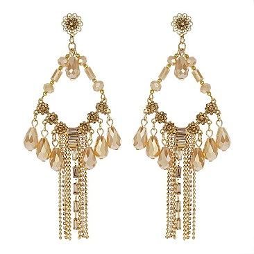 Trendy Fashion Earring W/ Chain Tassels SLE1869