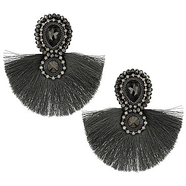 Fashionable Tassel Drop Post Earring SLE1874